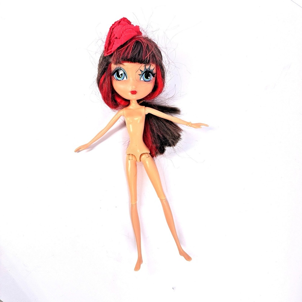 Spin Master LIV Doll 2010 Nude‎ Base Doll Red Black Hair Big Eyes OOAK Custom